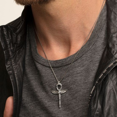 Pendentif Croix de Vie Ankh avec Scarabée, Argent & Oxydes - PE778-643-11 - Thomas Sabo