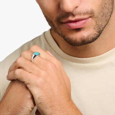 Bague classique Turquoise & Argent TR2332-404-17 - Thomas Sabo