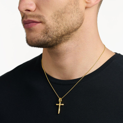 Pendentif croix Rock, Plaqué Or - PE503-413-39 - Thomas Sabo