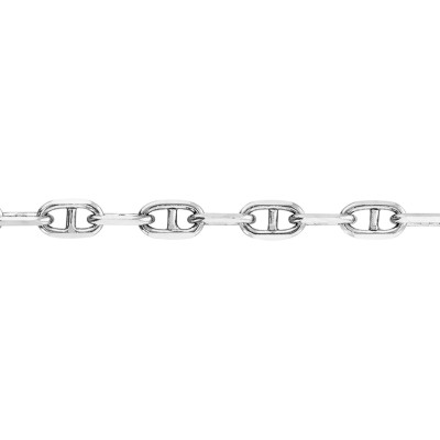 Chaîne Marine, Or Blanc 750, 50 cm - Manillon