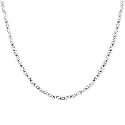Chaîne Marine, Or Blanc 750, 60 cm - Manillon