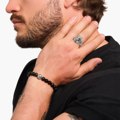 Bague Rebel Wolf, Argent 925 & Zircones - TR2452-643-21 - Thomas Sabo