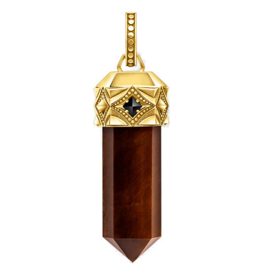 Pendentif Rebel Wolf, Plaqué Or & Oeil de Tigre - PE964-324-10 - Thomas Sabo