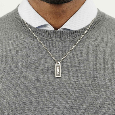 Collier Kassy Emblem, Acier, 56 cm - 1580677 - Boss