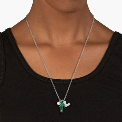 Collier Umpire, Acier & Perle Blanche - 2040453, 60 cm - Lacoste