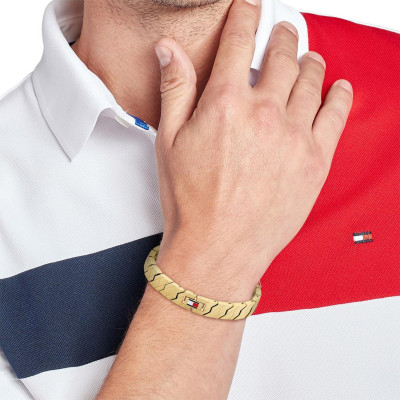 Bracelet Lars Texturé Acier Doré, 19 cm - 2790620 - Tommy Hilfiger
